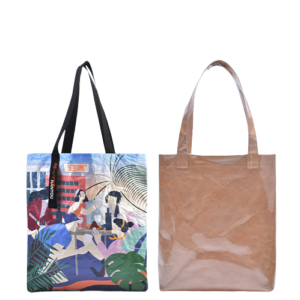 Full printing tyvek paper promotional gifts water resistant kraft paper custom logo tote bags