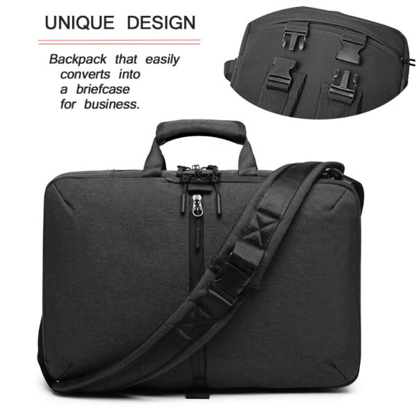 Designer briefcase easily turn in to Laptop backpack for men