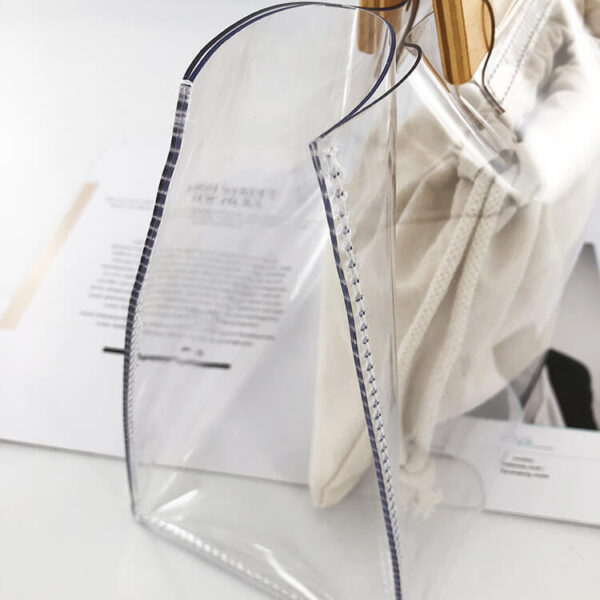 clear plastic tote bags with handles